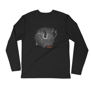 Mount Saint Helens Fitted Crew Long Sleeve Shirt